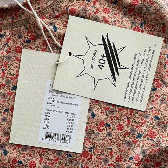 Wheat Kids Floral Rashguard Set - Red - Picture 2 of 7